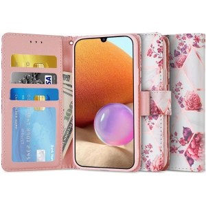 Case Tech-Protect Wallet Samsung Galaxy A32 4G Floral Rose