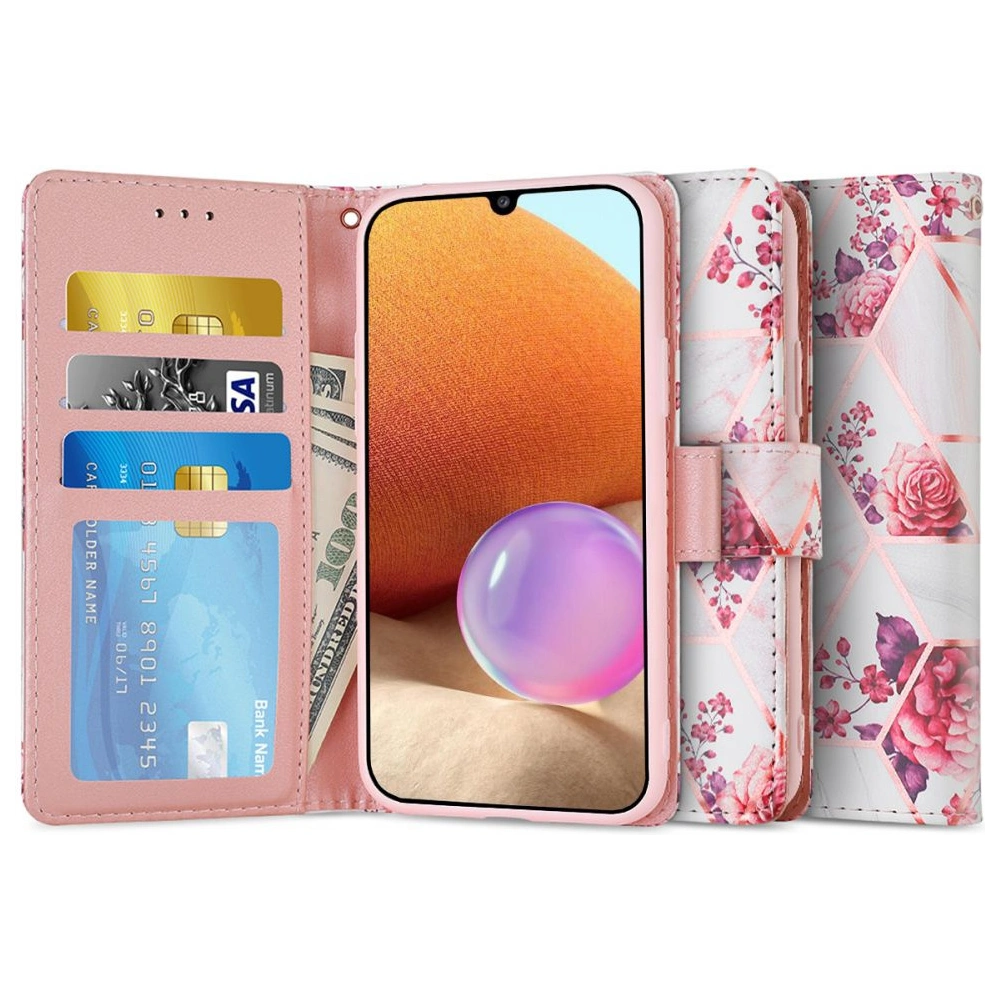 Hurtownia GSM - Etui Tech-Protect Wallet Samsung Galaxy A32 4G Květinová růže - THP426FLOROS - {ean13} - Hurt