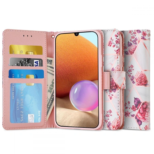Etui Tech-Protect Wallet Samsung Galaxy A32 5G Floral Rose