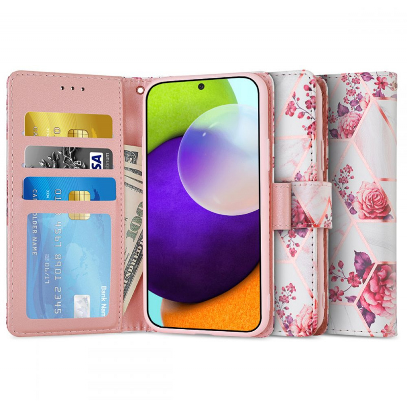 Hurtownia Tech-Protect - 6216990210358 - THP428FLOROS - Etui Tech-Protect Wallet Samsung Galaxy A52/A52s Floral Rose - B2B homescreen