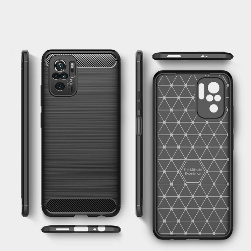 Etui Tech-Protect TPUCarbon Redmi Note 10/10S Black
