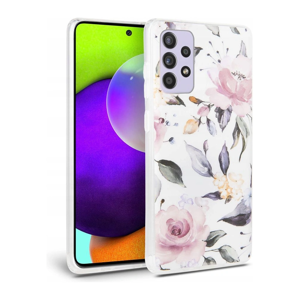 Hurtownia GSM - Etui Tech-Protect Floral Samsung Galaxy A52/A52s White - THP440WHT - {ean13} - Hurt