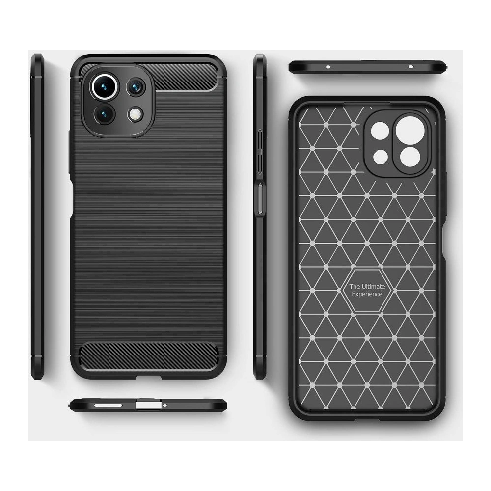 Hurtownia GSM - Etui Tech-Protect TPUCarbon Xiaomi Mi 11 Lite 4G/5G černé - THP446BLK - {ean13} - Hurt
