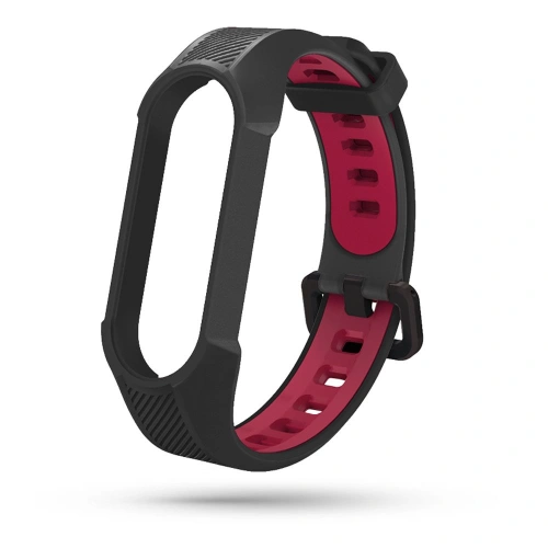 Pasek Tech-Protect Armour Xiaomi Mi Band 5/6 Black/red