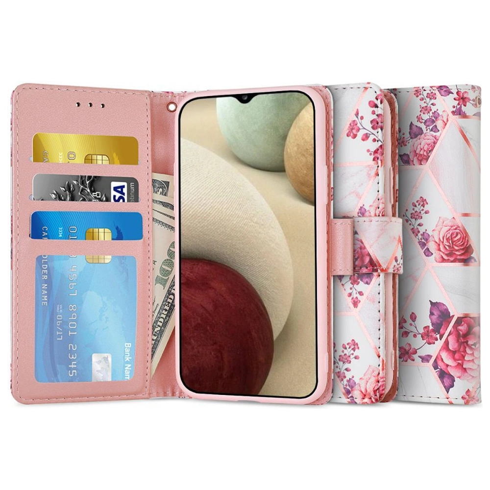 Hurtownia GSM - Etui Tech-Protect Wallet Samsung Galaxy A12 Floral Rose - THP458FLOROS - {ean13} - Hurt