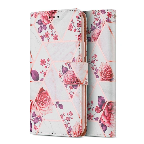 Etui Tech-Protect Wallet Samsung Galaxy A12 Floral Rose