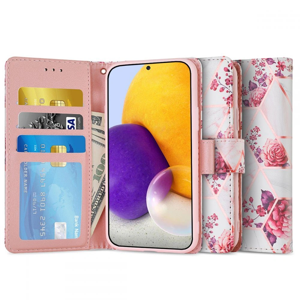 Hurtownia GSM - Etui Tech-Protect Wallet Samsung Galaxy A72 Květinová růže - THP459FLOROS - {ean13} - Hurt