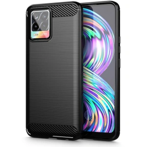 Etui Tech-Protect TPUCarbon Realme 8/8 Pro Black