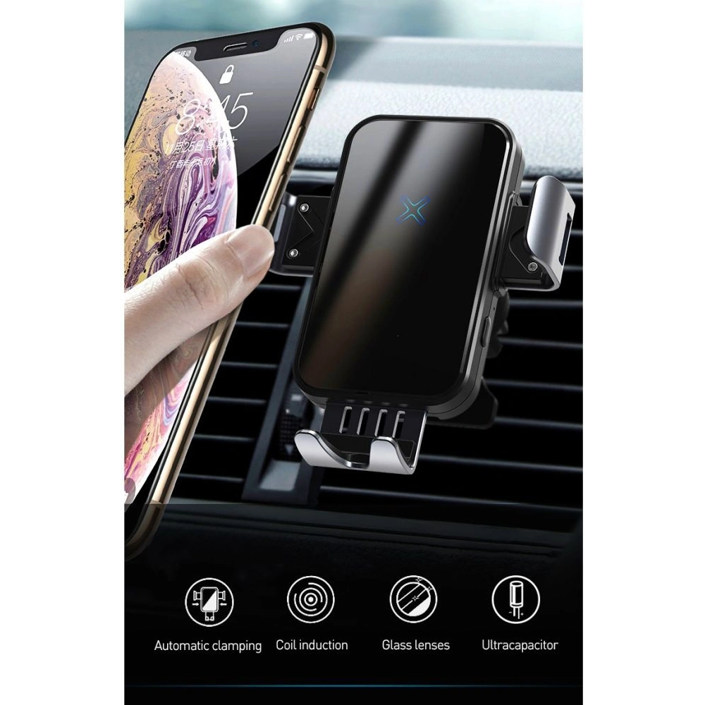 Hurtownia GSM - Uchycení do auta Tech-Protect R3 Bezdrátová nabíječka do auta Černá - THP503BLK - {ean13} - Hurt