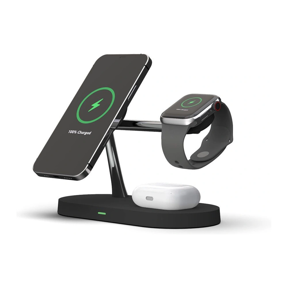 Wholesale Tech-Protect A12 3in1 Magnetic Magsafe Wireless Charger Black - THP511BLK - {ean13} - Hurt