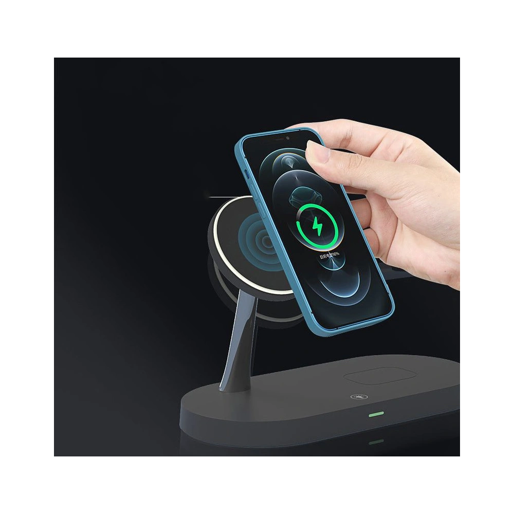 Hurtownia GSM - Bezdrátová nabíječka Tech-Protect A12 3in1 Magnetic MagSafe Wireless Charger Black - THP511BLK - {ean13} - Hurt