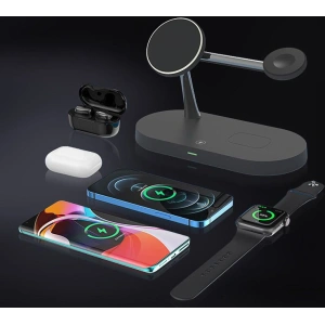Hurtownia GSM - Ładowarka bezprzewodowa Tech-Protect A12 3in1 Magnetic MagSafe Wireless Charger Black - THP511BLK - {ean13} - Hurt