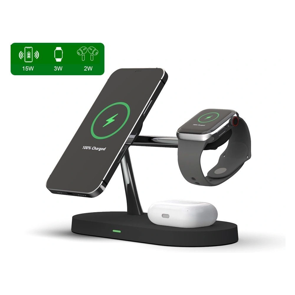 Wholesale Tech-Protect A12 3in1 Magnetic Magsafe Wireless Charger Black - THP511BLK - {ean13} - Hurt