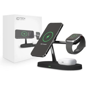 Hurtownia GSM - Ładowarka bezprzewodowa Tech-Protect A12 3in1 Magnetic MagSafe Wireless Charger Black - THP511BLK - {ean13} - Hurt