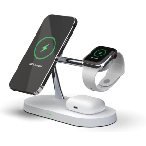 Bezdrátová nabíječka Tech-Protect A12 3in1 Magnetic MagSafe Wireless Charger White