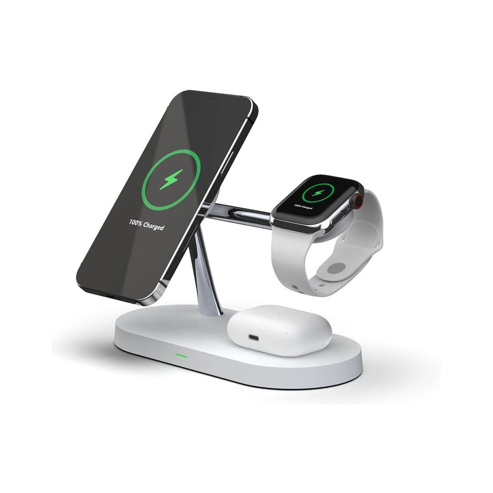 Hurtownia GSM - Bezdrátová nabíječka Tech-Protect A12 3in1 Magnetic MagSafe Wireless Charger White - THP512WHT - {ean13} - Hurt