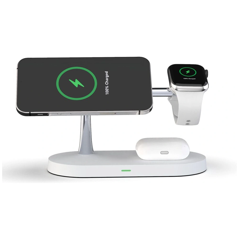 Hurtownia GSM - Bezdrátová nabíječka Tech-Protect A12 3in1 Magnetic MagSafe Wireless Charger White - THP512WHT - {ean13} - Hurt