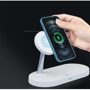 Hurtownia GSM - Ładowarka bezprzewodowa Tech-Protect A12 3in1 Magnetic MagSafe Wireless Charger White - THP512WHT - {ean13} - Hurt