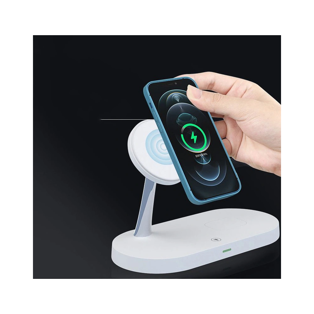 Hurtownia GSM - Bezdrátová nabíječka Tech-Protect A12 3in1 Magnetic MagSafe Wireless Charger White - THP512WHT - {ean13} - Hurt