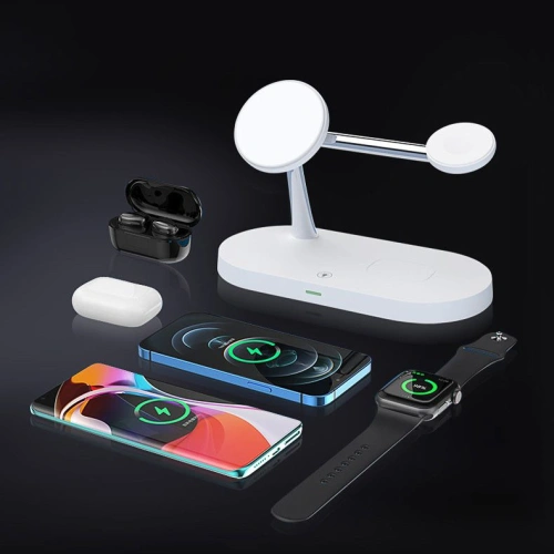 Ładowarka bezprzewodowa Tech-Protect A12 3in1 Magnetic MagSafe Wireless Charger White