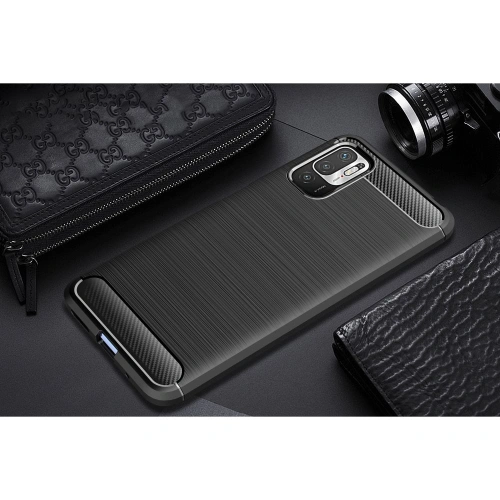 Etui Tech-Protect TPUCarbon POCO M3 Pro 5G/Redmi Note 10 5G Black