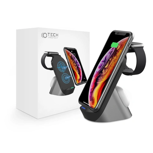 Ładowarka bezprzewodowa Tech-Protect H18 Wireless Charging Station Black