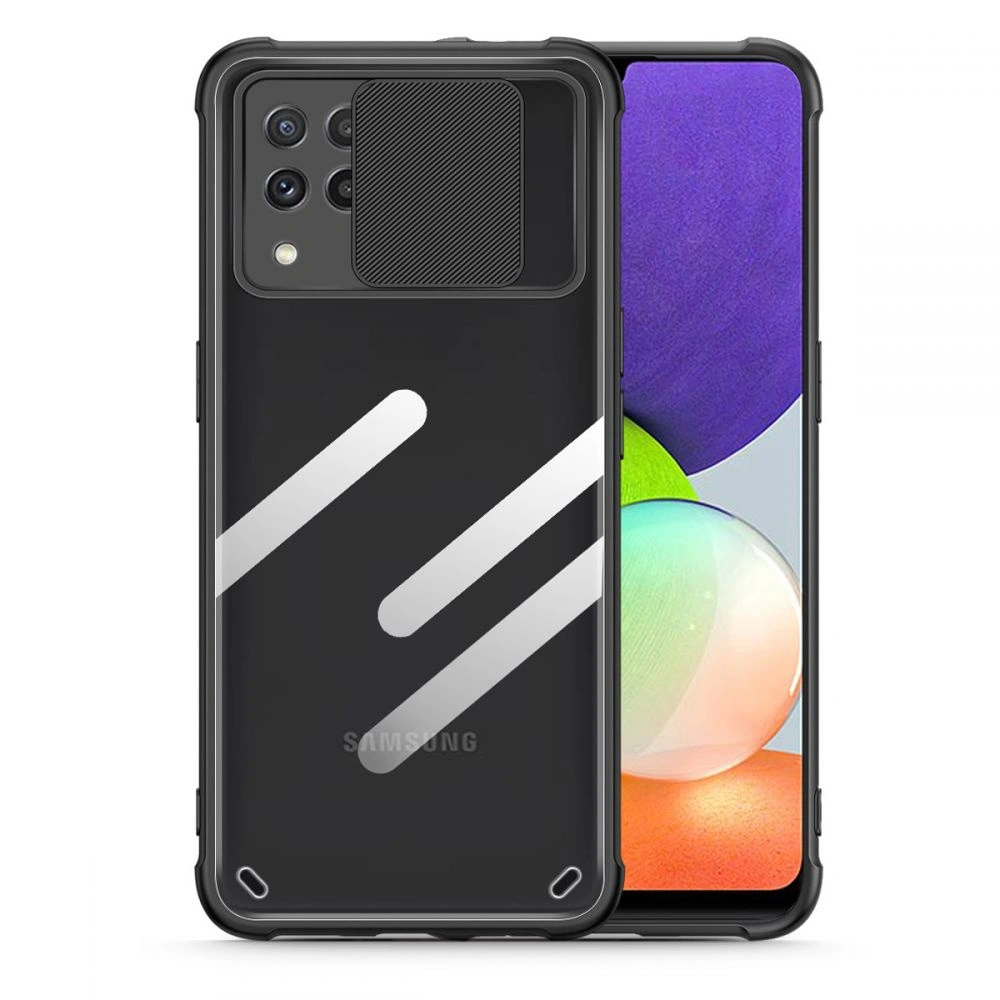 Hurtownia GSM - Etui Tech-Protect Camshield Samsung Galaxy A22 4G černé - THP574BLK - {ean13} - Hurt