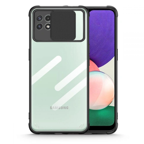 Etui Tech-Protect Camshield Samsung Galaxy A22 5G Black