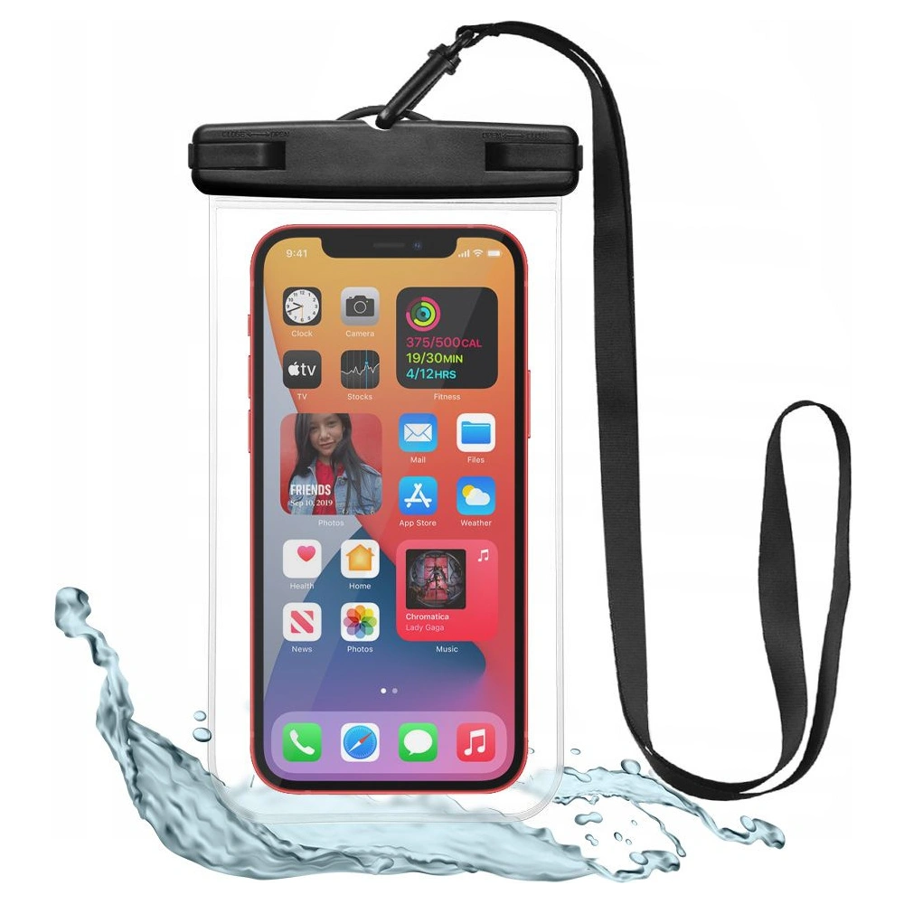 Hurtownia GSM - Etui voděodolné Tech-Protect Univerzální voděodolný obal Černá/průhledná - THP584BLKCL - {ean13} - Hurt
