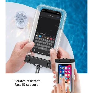 Etui wodoszczelne Tech-Protect Universal Waterproof Case Black/clear