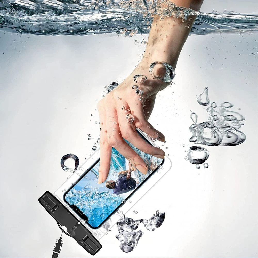 Hurtownia GSM - Wasserdichtes Case Tech-Protect Universelles wasserdichtes Case Schwarz/Klar - THP584BLKCL - {ean13} - Hurt