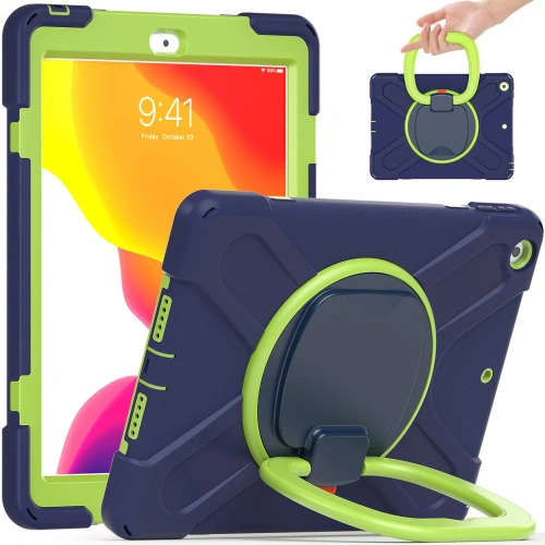 Etui Tech-Protect X-armor Apple iPad 10.2 2019/2020 (7. i 8. generacji) Navy/lime