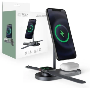 Bezdrátová nabíječka Tech-Protect A22 3in1 Magnetic MagSafe Wireless Charger Grey