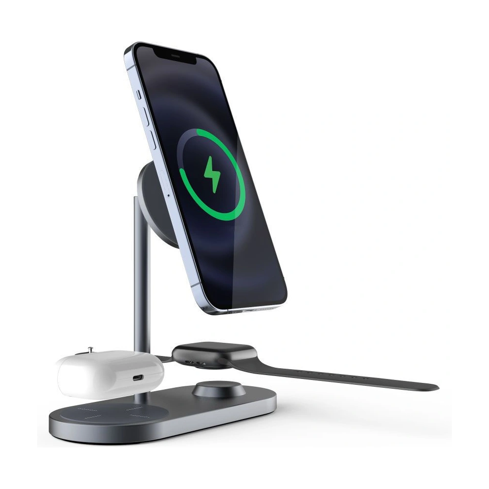 Wholesale Tech-Protect A22 3in1 Magnetic MagSafe Wireless Charger Grey - THP609GRY - {ean13} - Hurt