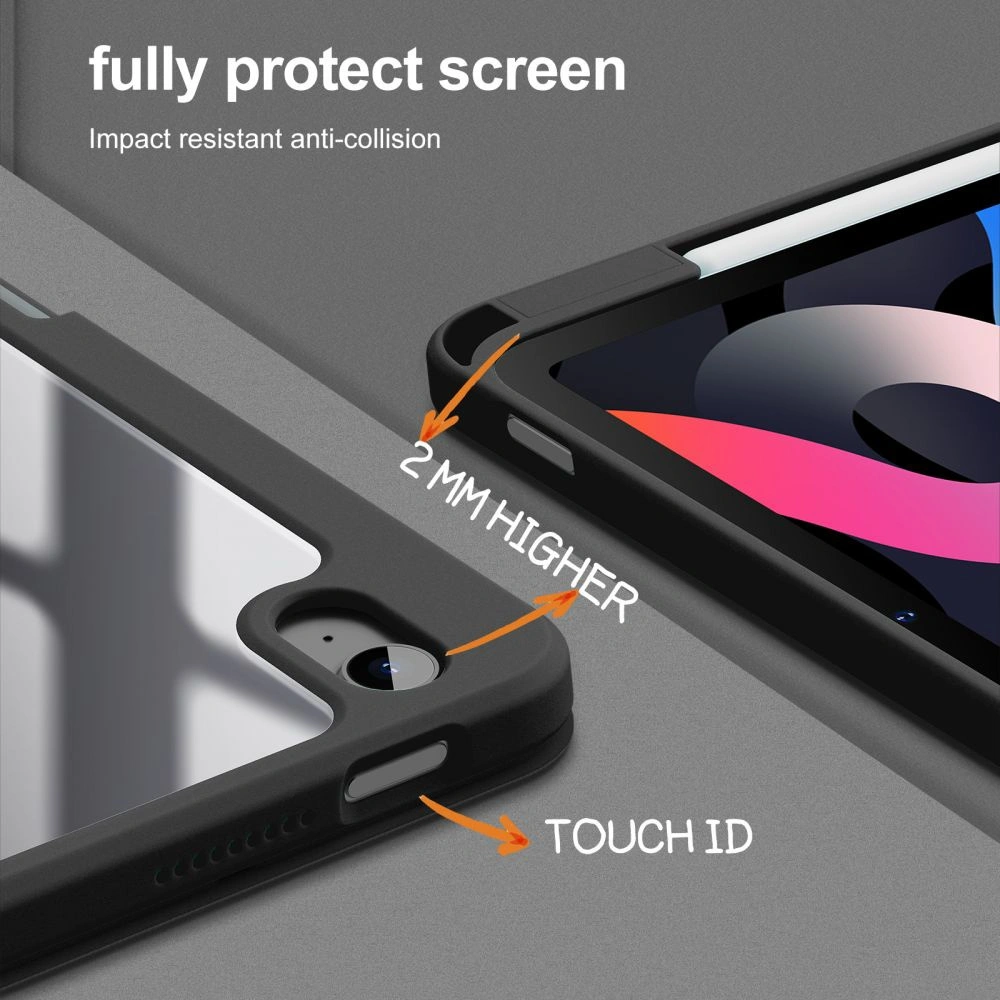 Hurtownia GSM - Etui Infiland Crystal Case Apple iPad Air 10.9 2020/2022 (4. a 5. generace) / iPad Air 11 2024 (6. generace) Černá - INF006BLK - {ean13} - Hurt