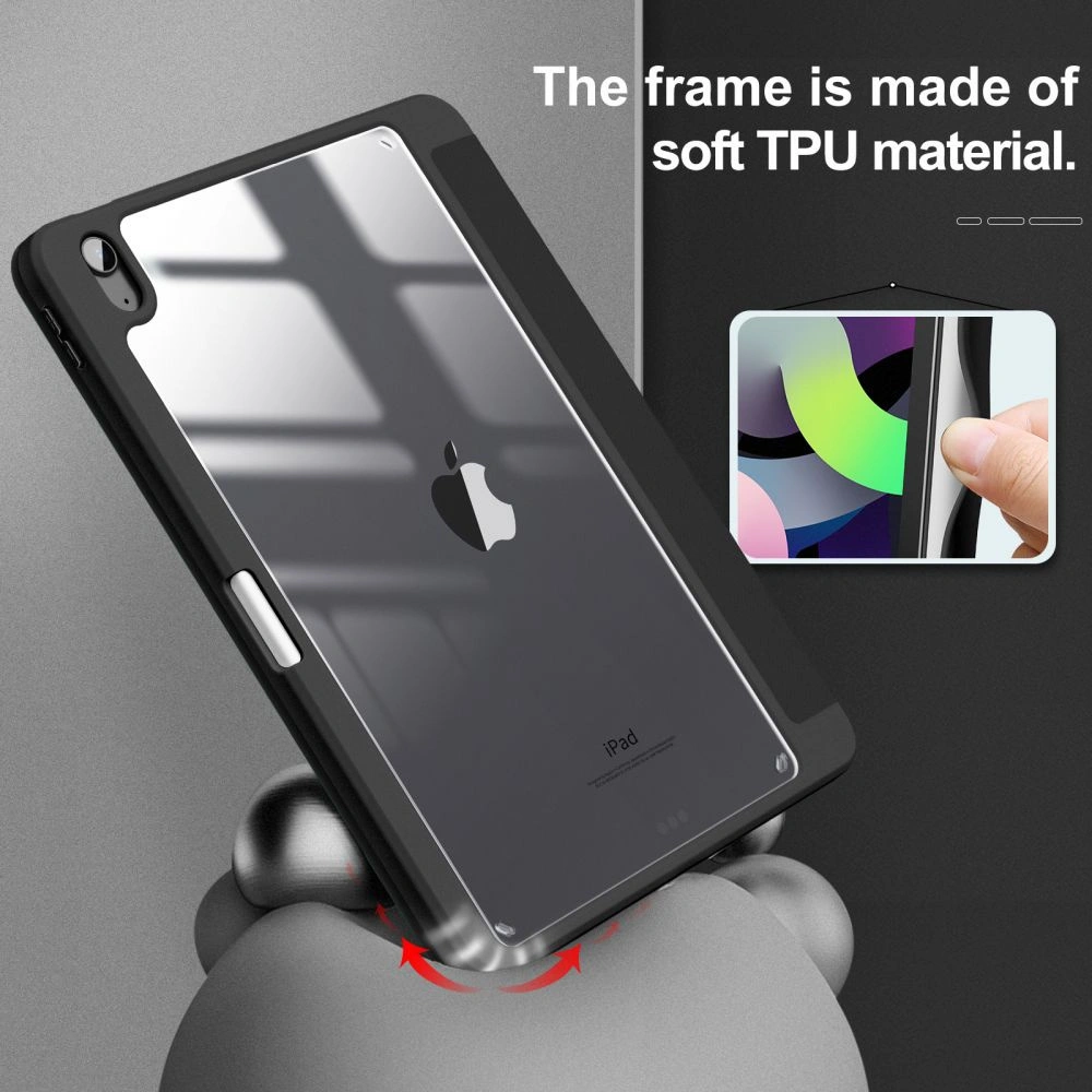 Hurtownia GSM - Etui Infiland Crystal Case Apple iPad Air 10.9 2020/2022 (4. a 5. generace) / iPad Air 11 2024 (6. generace) Černá - INF006BLK - {ean13} - Hurt