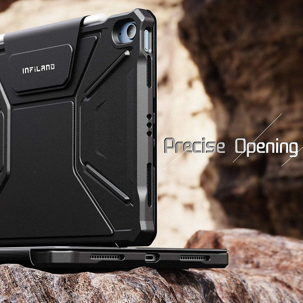 Hurtownia GSM - Etui Infiland Multiple Angles Apple iPad Air 10.9 2020/2022 (4. a 5. generace) / iPad Air 11 2024 (6. generace) Černá - INF008BLK - {ean13} - Hurt
