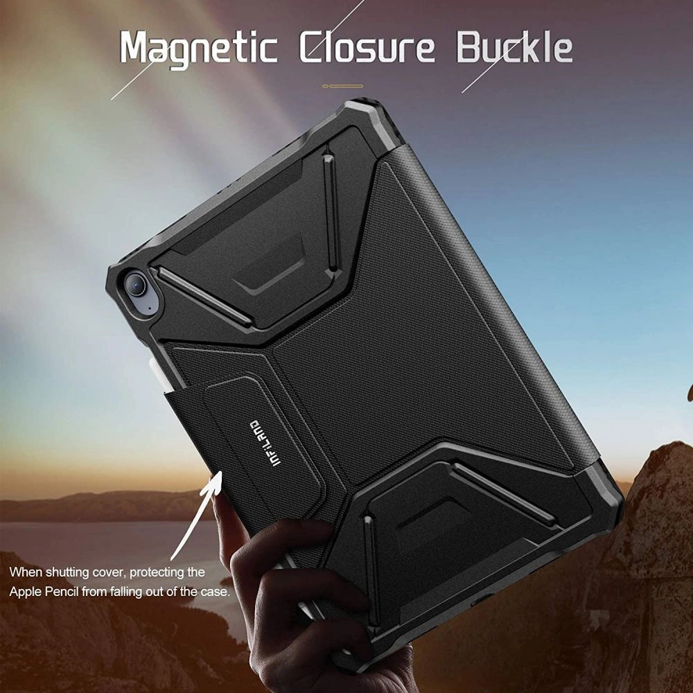 Hurtownia GSM - Etui Infiland Multiple Angles Apple iPad Air 10.9 2020/2022 (4. a 5. generace) / iPad Air 11 2024 (6. generace) Černá - INF008BLK - {ean13} - Hurt