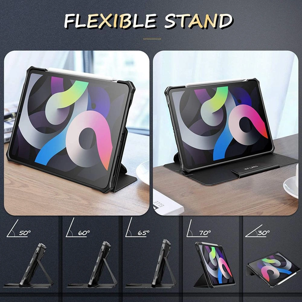 Hurtownia GSM - Etui Infiland Multiple Angles Apple iPad Air 10.9 2020/2022 (4. a 5. generace) / iPad Air 11 2024 (6. generace) Černá - INF008BLK - {ean13} - Hurt