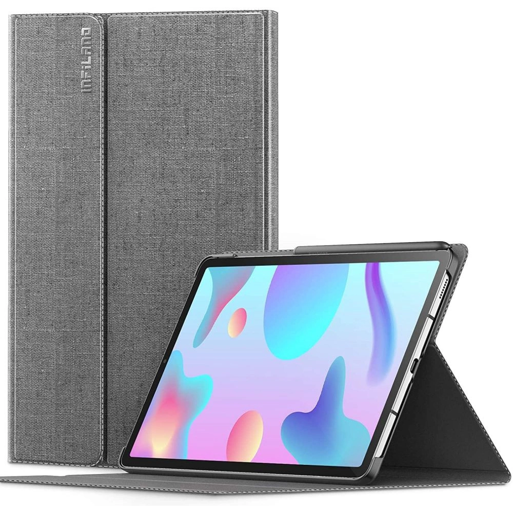 Hurtownia GSM - Etui Infiland Classic Stand Samsung Galaxy Tab S6 Lite 10.4 2022/2020 Šedá - INF010GRY - {ean13} - Hurt