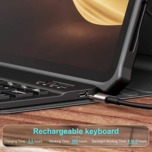 Hurtownia GSM - Etui Infiland Keyboard Stand Samsung Galaxy Tab A7 10.4 Černá - INF012BLK - {ean13} - Hurt