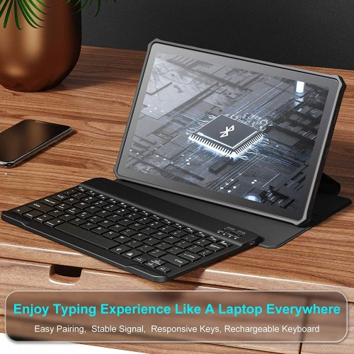 Etui Infiland Keyboard Stand Samsung Galaxy Tab A7 10.4 Black