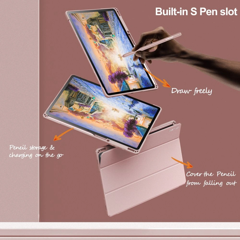 Hurtownia GSM - Etui Infiland Crystal Case Samsung Galaxy Tab S7 FE 5G 12.4 Růžová - INF017PNK - {ean13} - Hurt