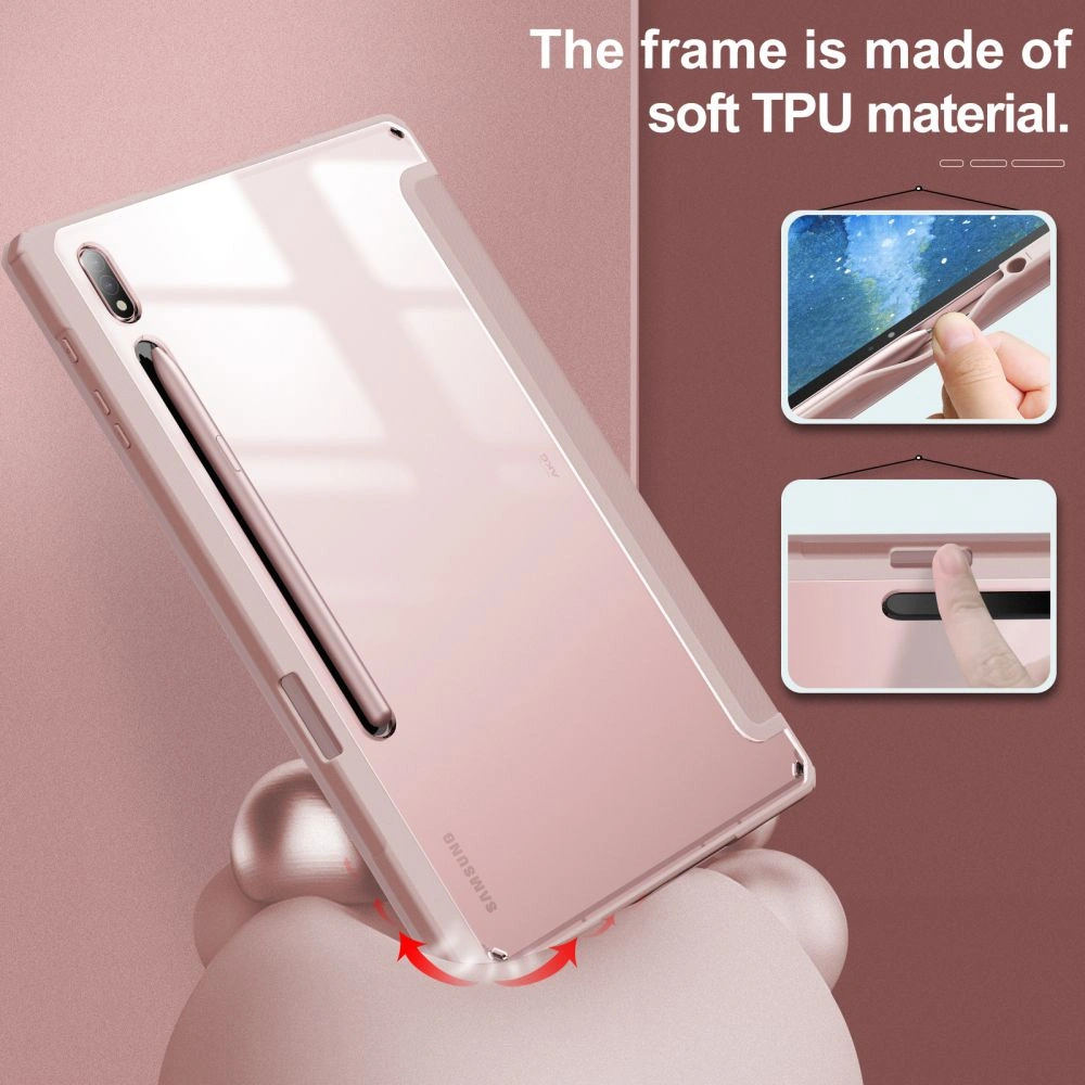 Hurtownia GSM - Etui Infiland Crystal Case Samsung Galaxy Tab S7 FE 5G 12.4 Růžová - INF017PNK - {ean13} - Hurt