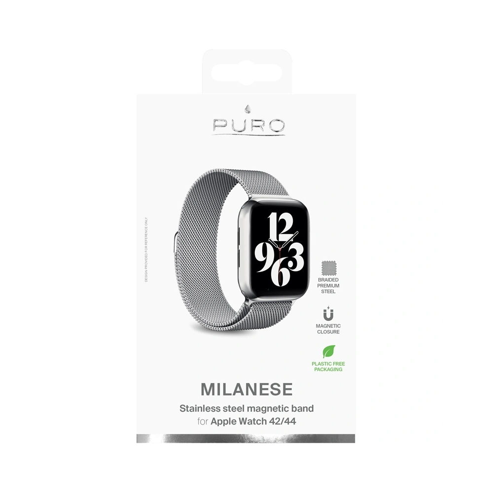 Wholesale PURO Milanese Magnetic Band Apple Watch 4/5/6/7/SE 44/45mm (silver) - PUR457SLV - {ean13} - Hurt