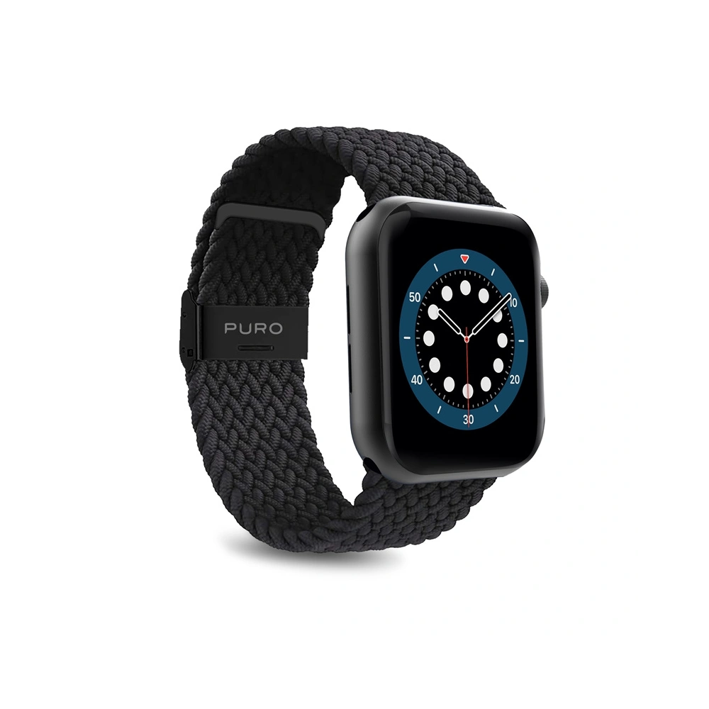 Hurtownia GSM - Pletený pásek PURO Loop Band Apple Watch 4/5/6/7/SE/8/9/Ultra 44/45/49mm (černý) - PUR459BLK - {ean13} - Hurt