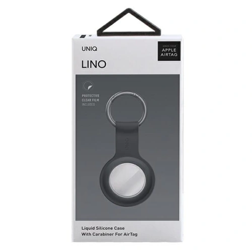 Etui UNIQ Lino Liquid Silicone Apple AirTag szary/grey [4 PACK]