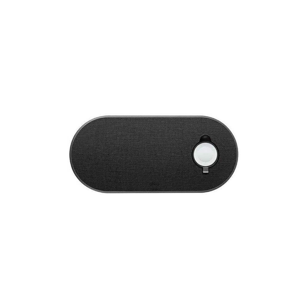 Hurtownia GSM - UNIQ bezdrátová nabíječka Aereo Plus 3w1 10W rychlé nabíjení černá/obsidiánová pletená černá (LITHOS Collective) - UNIQ419BLK - {ean13} - Hurt