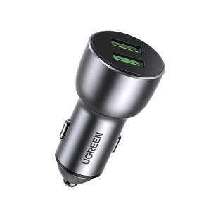 Hurtownia GSM - Ładowarka samochodowa UGREEN CD213 QC 3.0, 2xUSB, 36W (szara) - UGR988GRY - {ean13} - Hurt