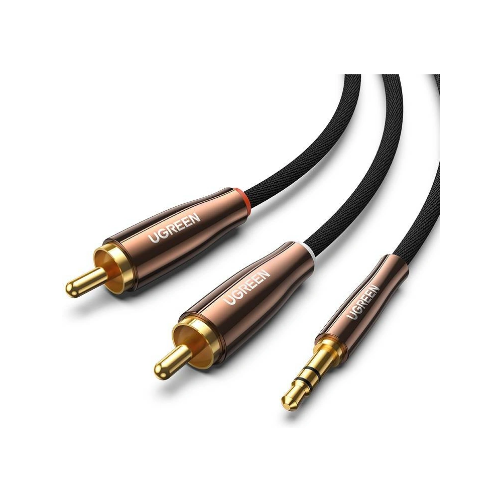 Hurtownia GSM - UGREEN AV170 Kabel 2x RCA (Cinch) jack 3.5mm, 2m (černý) - UGR993BLK - {ean13} - Hurt